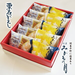 お歳暮・お年賀に　高級　和菓子　詰め合わせギフト！老舗蛸屋【みかもの月と栗石がえし　10個入り】化粧箱入