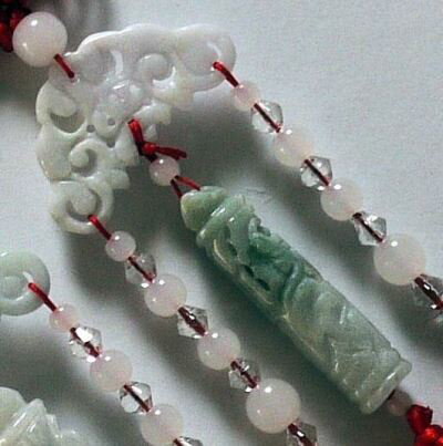 美しい天然石で彫刻された中国結び飾りもの　 インテリア装飾品　カーアクセサリー