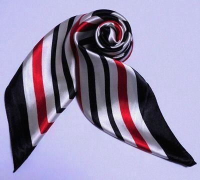 カラフル艶やかなシルク調スカーフ シルクロードの起点【西安】からの贈り物 美品激安 60角企業制服スカーフ