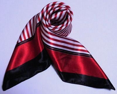 カラフル艶やかなシルク調スカーフ シルクロードの起点【西安】からの贈り物 美品激安 60角企業制服スカーフ