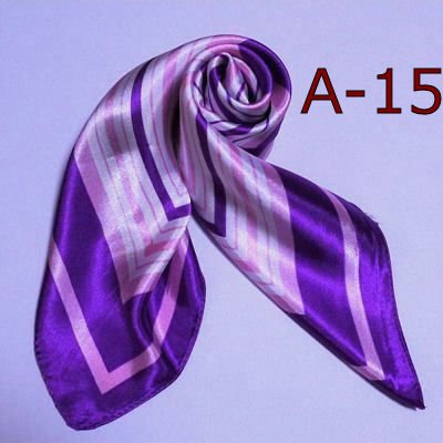 カラフル艶やかなシルク調スカーフ シルクロードの起点【西安】からの贈り物 美品激安 60角企業制服スカーフ