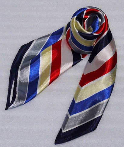 カラフル艶やかなシルク調スカーフ シルクロードの起点【西安】からの贈り物 美品激安 60角企業制服スカーフ