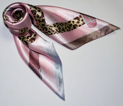 カラフル艶やかなシルク調スカーフ シルクロードの起点【西安】からの贈り物 美品激安 60角企業制服スカーフ