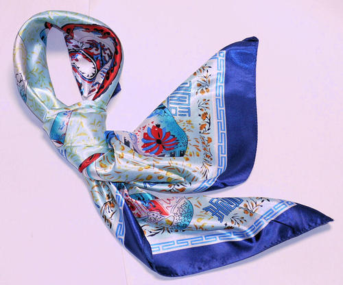 【全色60種】 華麗な高級シルク調スカーフ 90角正方形大判レディース スカーフ　贈り物 ギフト人気な花柄 スカーフ