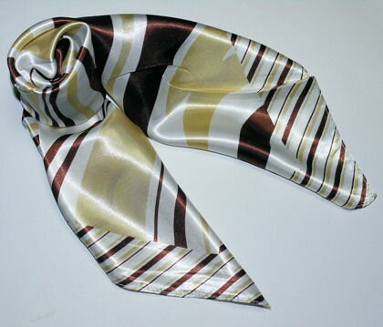 カラフル艶やかなシルク調スカーフ シルクロードの起点【西安】からの贈り物 美品激安 60角企業制服スカーフ