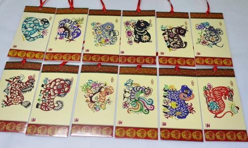 切り絵柄しおり　栞（栞） 読書グッズ　中国雑貨 中国お土産 