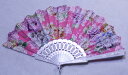 ラメ入り金付け布扇子 バレエ用品/発表会/舞台用扇子/フラメンコ/キトリの扇子