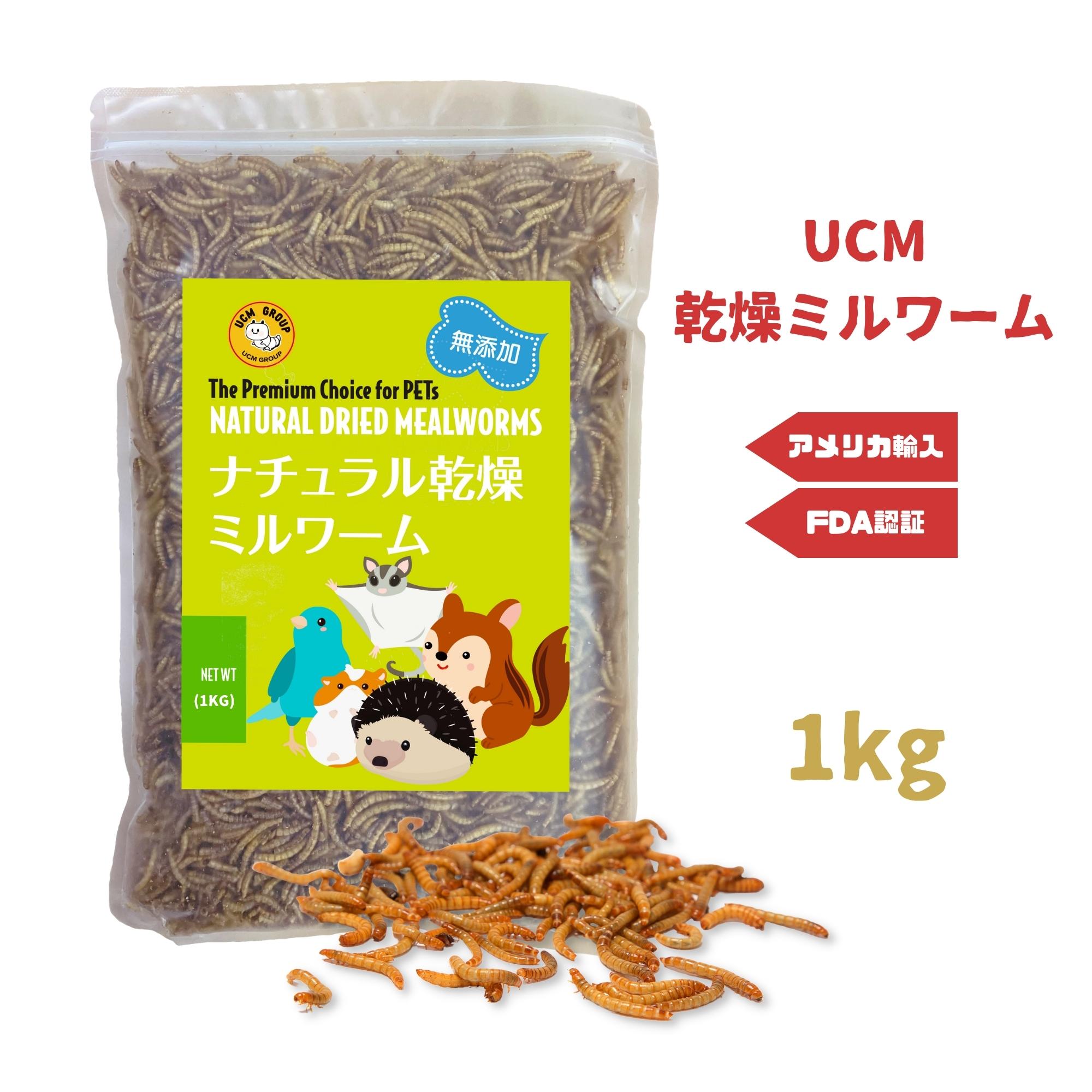 送料 無料 乾燥ミルワーム 1kg ミルワーム アメリカ FDA 認証 ペットフード ドライミルワーム ペット おやつ 餌 エサ 小動物 観賞魚 爬虫類 ハムスター リス ハリネズミ 小鳥 鶏 モモンガ Dry Mealworm Dried Mealworms