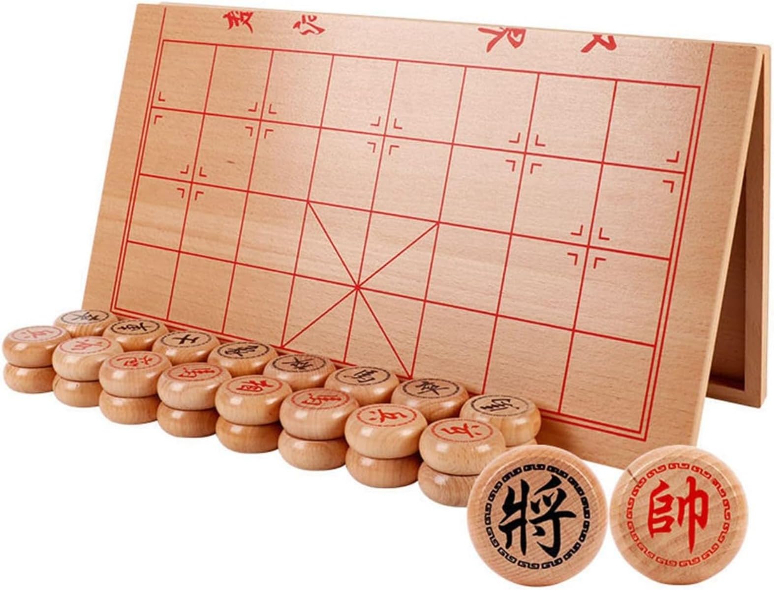 中国将棋 象棋セット 棋將 折りたたみ式 携帯用 木製 贈り物 子供向け 大人向け ボードゲーム 携帯折り..