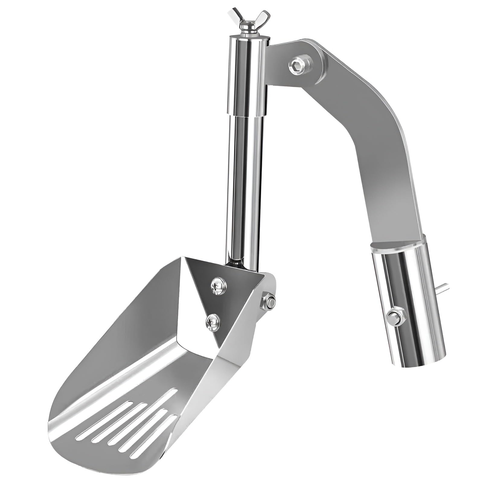 排水溝掃除用シャ、ガータークグツール、アルミニウム合金製軽量設計、伸縮式長柄と交換可能ブラシ付き..