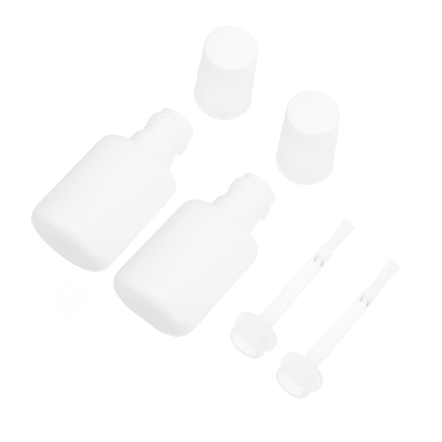 11個 透明 プラスチックネイルボトル ブラシ付き ネイルグルー キューティクルオイル用 詰め替え簡単 ..