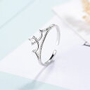 指輪 フリーサイズ リング 指輪 プロポーズリング ペア リング フリーサイズ メンズ レディース 華奢 リング ティアラ シルバー925 カップル 2個セット...