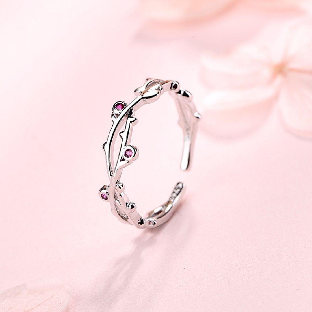 [TAKUMI]ピタリング 指輪 リング ローズクォーツ 薔薇 バラ シルバーリング フリーサイズ リング メンズ レディース シルバードロップ クロス 可愛い おしゃれ かわいい シンプル 錆びない 3