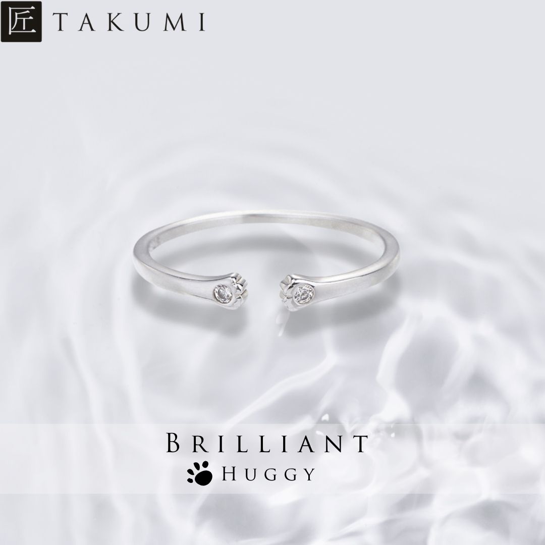 [TAKUMI]ピタリング リング 指輪 犬 猫 ダイヤ シルバー ビーズ シンプル メンズ 金属アレルギー フリーサイズ ダイヤモンド シルバー 可愛い おしゃれ かわいい 錆びない