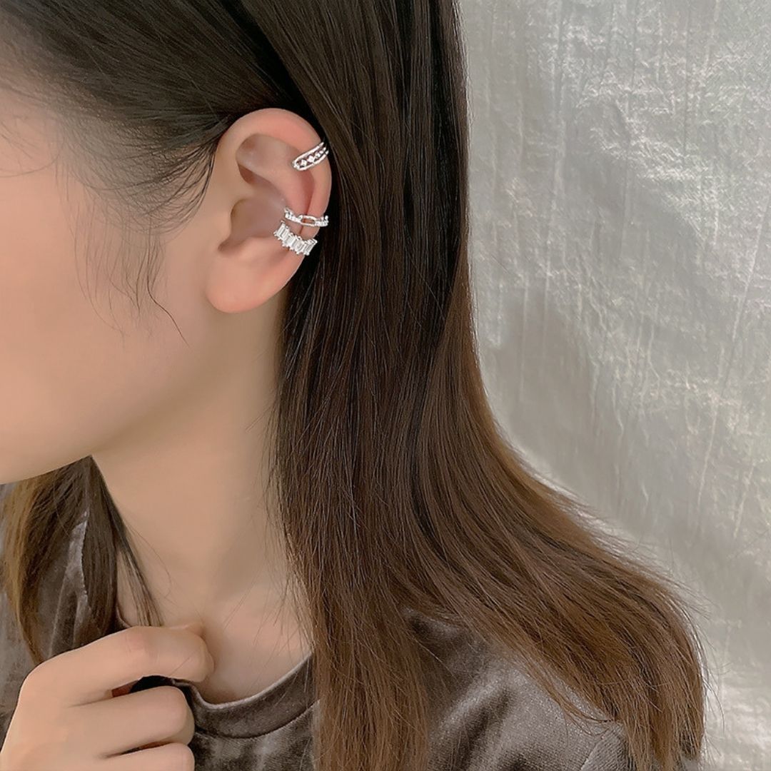 イヤーカフ イヤーカフス イヤーカフ メンズ かっこいい イヤカフ イヤリング イヤーカフセット シルバー ノンホールピアス 金属アレルギー ブランド シンプル 錆びない