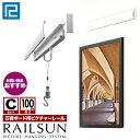 お買得石膏ボード用RAILSUN レールサンピクチャーレールセット 1m(100cm) 【RAILSUN テグス自在付 Cセット】WRS-100C額吊レール インテリア雑貨 ディスプレイ