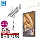 お買得石膏ボード用RAILSUN レールサンピクチャーレールセット 65cm【RAILSUN テグス自在付 Cセット】WRS-65C額吊レール インテリア雑貨 ディスプレイ