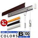 RAILSUN COLORS レールサンピクチャーレール セット 1m(100cm)【COLORS 石膏ボード用レールBセット】RC-100B 額吊レール インテリア雑貨 ディスプレイ