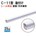 ピクチャーレール 単品【C-11型額吊りレール 後付け専用】ホワイト 2m No.3304壁面・天井兼用 【大型送料別商品】