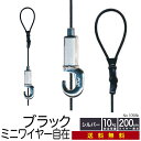 (送料無料) ピクチャーレール用ワイヤー自在 ブラック【黒 ミニワイヤー自在 No.1058-B】200cm 【smtb-k】【ky】 10P01Oct16 福井金属