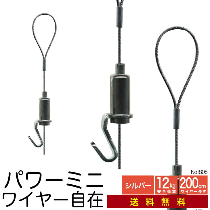 《メール便・送料無料》ピクチャーレール用【パワーミニワイヤー自在】NO1806200cm