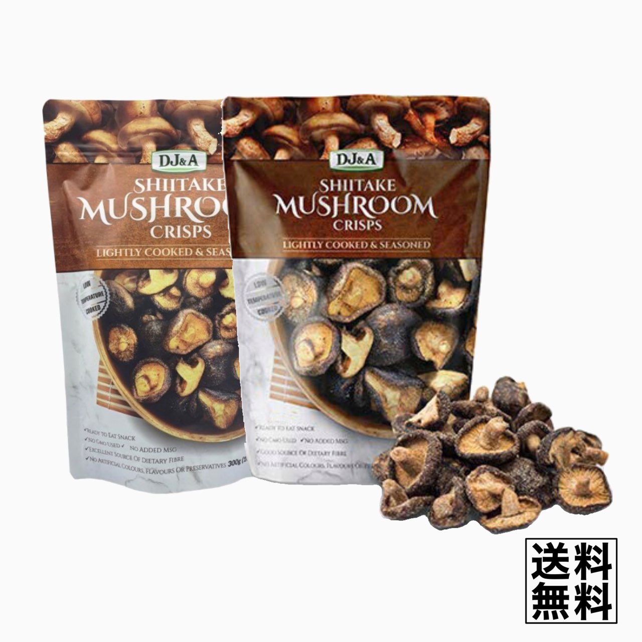 DJ&A しいたけ マッシュルーム クリスプス 300g 2袋セット 椎茸 スナック コストコ COSTCO