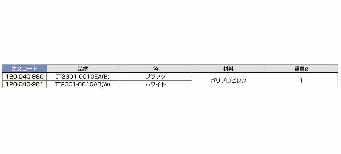 LAMP スガツネ工業隠し棚受 IT7020-K型用 カバーキャップ品番 IT2301-0010EA(B)注文コード 120-040-980材料 ポリプロピレン色 ブラック、ホワイト