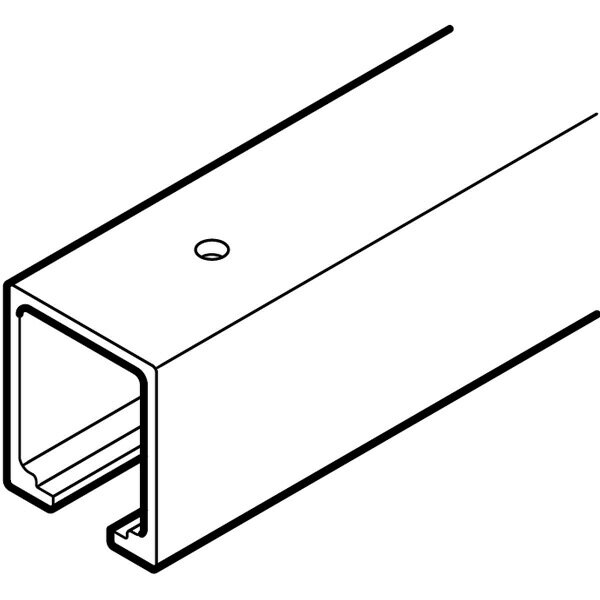 LAMP スガツネ工業ジュニア 100AC 遮音仕様 重量用引戸 上吊金具掘込部品名 上レール 長さ2500mm品番 10194注文コード 250-120-258