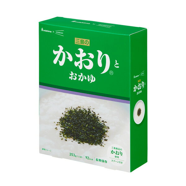 IZAMESHI イザメシ 三島食品かおり(R)とおかゆ品番 IZA652729内容量 253gエネルギー 92kcal非常食 保存食 防災食SUGITA ACE 杉田エース株式会社 さわやかな青じそふりかけ「かおり」と、和風出汁のおかゆがセットになりました。おかゆに混ぜるだけで、さわやかな香りが口いっぱいに広がります。 イザメシ 三島食品×IZAMESHI かおり(R)とおかゆ 「ゆかり」でお馴染みの三島食品とコラボレーションしました。さわやかな青じそふりかけ「かおり」と、和風出汁のおかゆがセットになりました。おかゆに混ぜるだけで、さわやかな香りが口いっぱいに広がります。[名称]米飯類(おかゆ)及びふりかけ[原材料]おかゆ(精米(国産)、昆布エキス、食塩)、ふりかけ(塩蔵青じそ、食塩、砂糖、麦芽糖)/調味料(アミノ酸等)、加工でん粉、香料[内容量]253g(おかゆ250g、ふりかけ3g)[栄養成分]1食(253g)当たりエネルギー92kcal、たんぱく質1.7g、脂質0.3g、炭水化物20.7g、食塩相当量1.5g(おかゆ0.1g、ふりかけ1.4g)[アレルギー物質について]特定原材料:-特定原材料に準ずるもの:-[賞味期限]製造より 3年※製造から6ヶ月以内の商品をお届けいたします。[単品サイズ]W130×D45×H170mm[内容]おかゆ(アルミパウチ)、ふりかけ(アルミパウチ)、プラスチック製スプーン[保存方法]直射日光および高温多湿な場所を避けて常温で保存してください。※「ゆかり」「かおり」「あかり」は三島食品の登録商標です。※保存年数は製造日より起算しています。 当店では、家具金物、建具金物、陳列金物等を販売させていただいている会社です。作業工具、現場用品、現場消耗品などもお客様の声をいただきながらラインナップを取り揃えています。ご意見、ご要望がございましたら、お気楽にどうぞ！！ 納期の確認後、ご連絡いたします。1