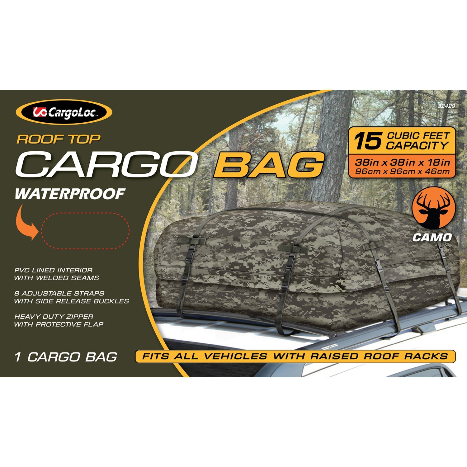 アメリカ USA US 工具 道具 CARGOLOC カーゴロックデラックスルーフ防水カバーデジタルカモPVC型番 32429サイズ 96x96x46cm※cargoloc社のルーフバスケット以外に使用する場合はサイズが合わない場合もあります。