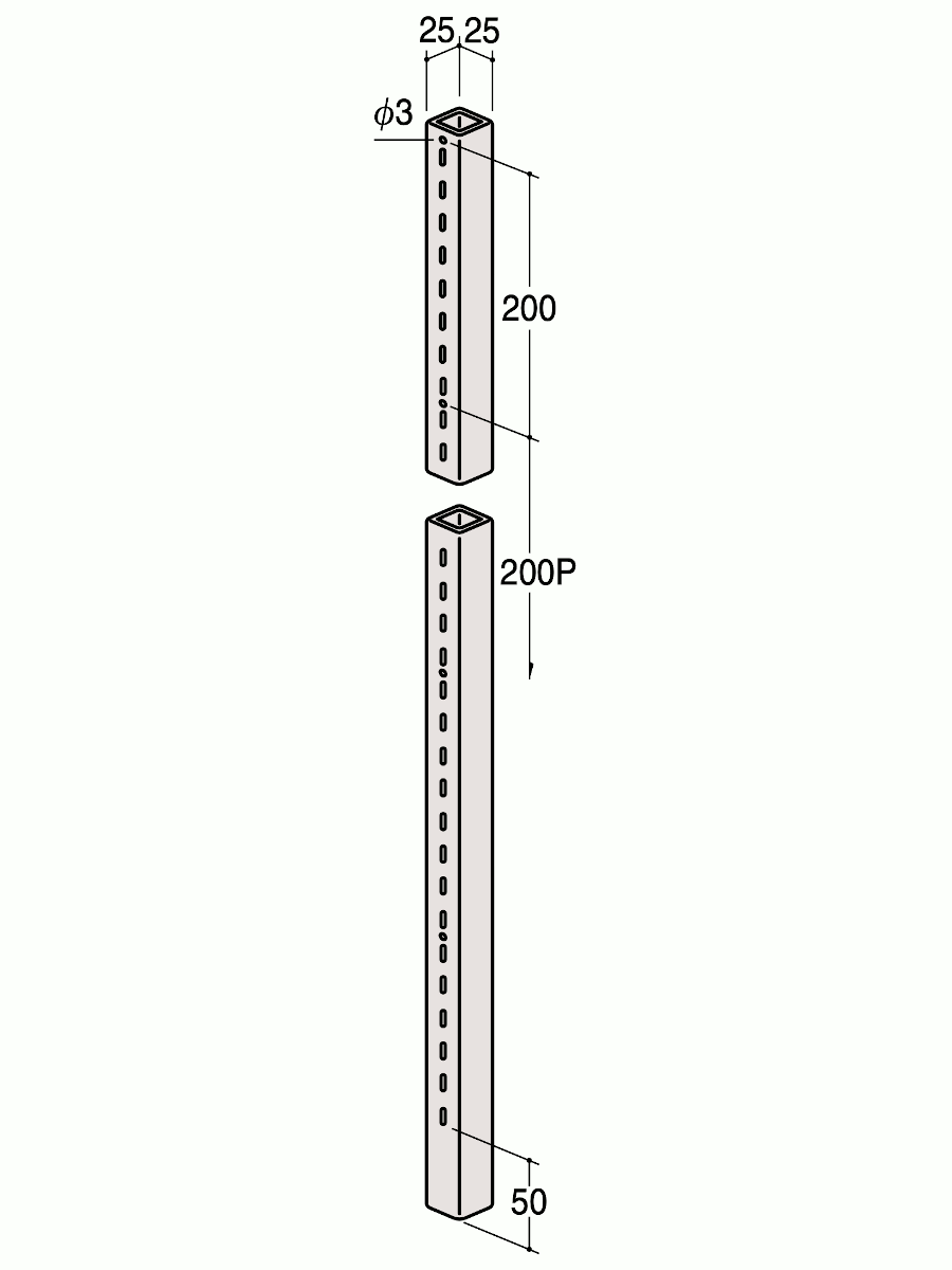 ROYAL ЃC XNGA[XbgB iԁF90-S2B-25/25 VOXbgi90xʒu2ʁj1800mm 25~25mm n X`[ AA SYSTEM JeSFT|[gyCΏۊOz