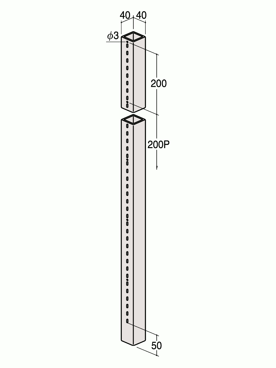 ROYAL ЃC XNGA[XbgB iԁF90-S2B-40/40 VOXbgi90xʒu2ʁj1800mm 40~40mm n X`[ AA SYSTEM JeSFT|[gyCΏۊOz