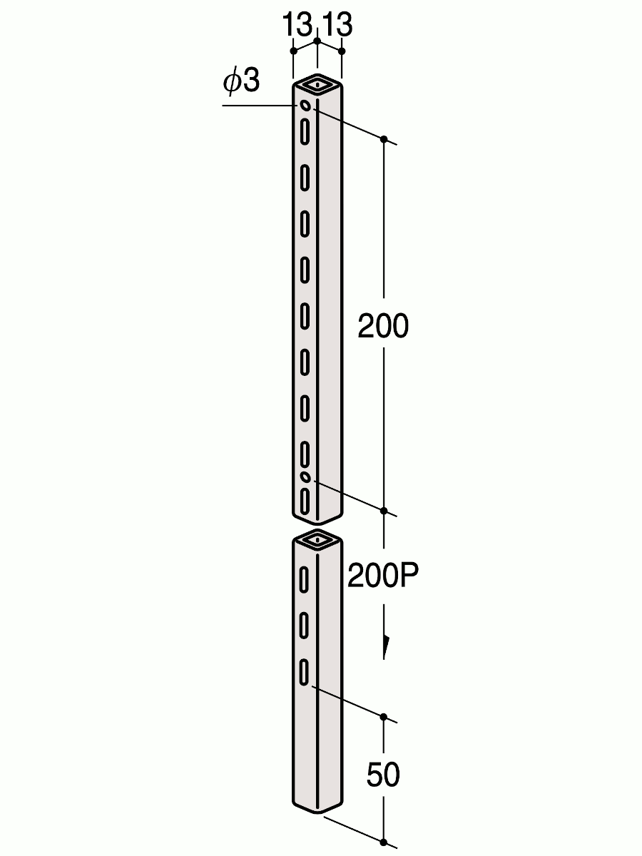 ROYAL ЃC XNGA[XbgB iԁFS1B-13/13 VOXbgi1ʁj 1500mm 13~13mm n X`[ AA SYSTEM JeSFT|[gyCΏۊOz