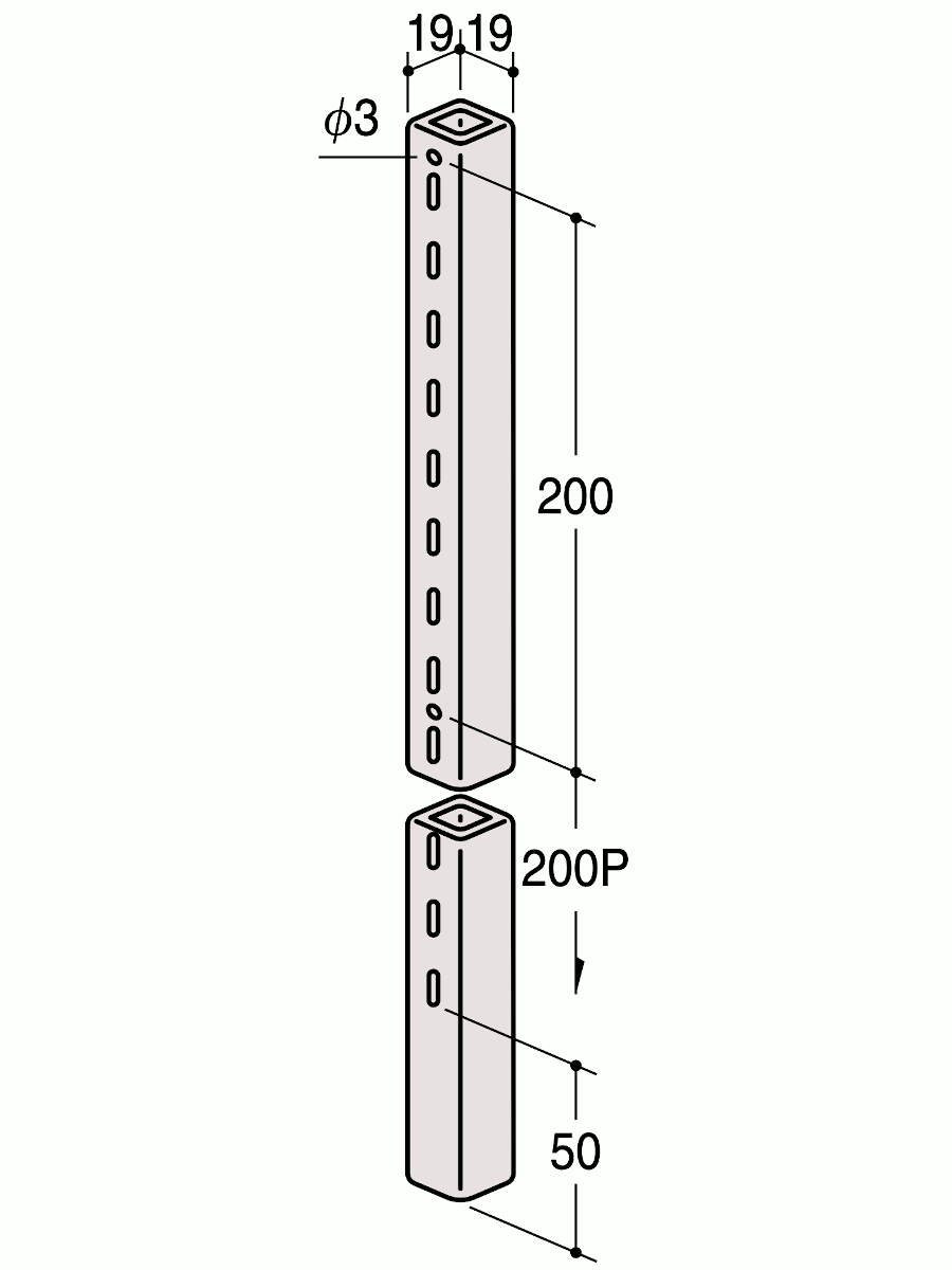 ROYAL ЃC XNGA[XbgB iԁFS1B-19/19 VOXbgi1ʁj 1800mm 19~19mm n X`[ AA SYSTEM JeSFT|[gyCΏۊOz