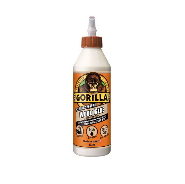 呉工業 KURE 超強力 多用途 接着剤GORILLA WOOD GLUEゴリラ ウッドグルー 532ml　1774