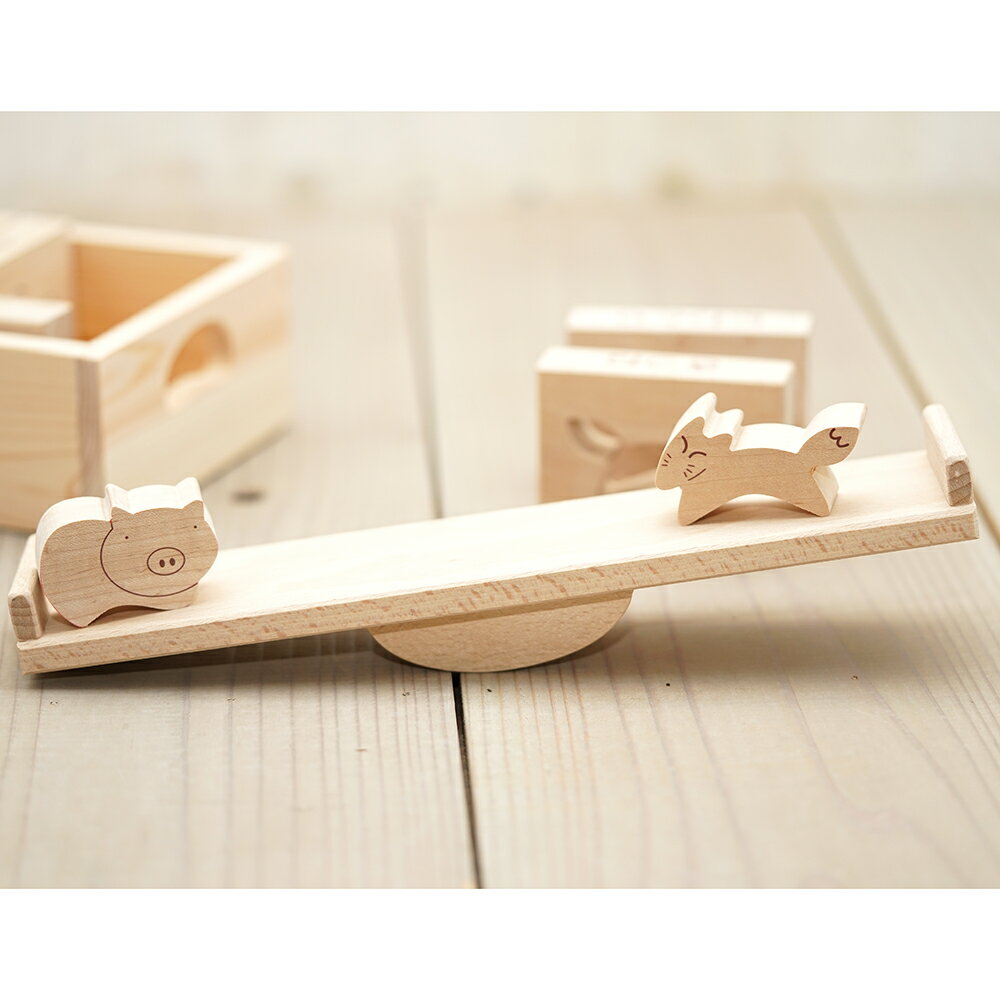 木製 パズル 動物シーソーパズル 絵抜き ブナ おもちゃ 知育玩具 木のおもちゃ 知育玩具 木のパズル 幼..