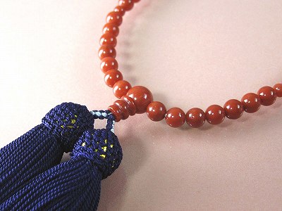 女性用 房は正絹 桐箱入り 無染色さんご サンゴ念珠は結納、嫁入り道具としても◎赤珊瑚 数珠