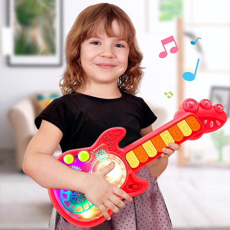 キッズ ギター エレキギター ギター おもちゃ 子供 ピアノ 光る 楽器おもちゃ 音楽おもちゃ 初めてのギター プラスチック製 子供おもち