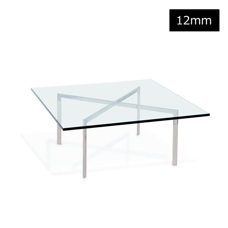 ミースファンデルローエ【バルセロナテーブル】天板強化ガラス12mm（送料S）　2073