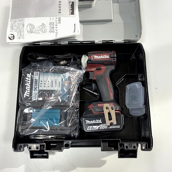 makita■マキタ18V6.0AhインパクトドライバーTD171DGXAR--B1(レッド) 電池1個仕様 新品