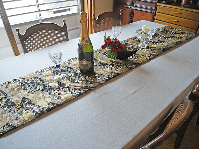 テーブルランナー西陣織・ 金襴・ 敷物・インテリアファブリック・ランナークロス 長さ200cm ,母の日,父の日,敬老の日,ギフト対応