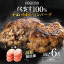 佐賀牛100%ハンバーグ (100%150g×6個) 900g 冷凍がばいうまか! ハンバーグ ギフト 送料無料 御中元 美味しい 無添加 惣菜 お取り寄せグル...