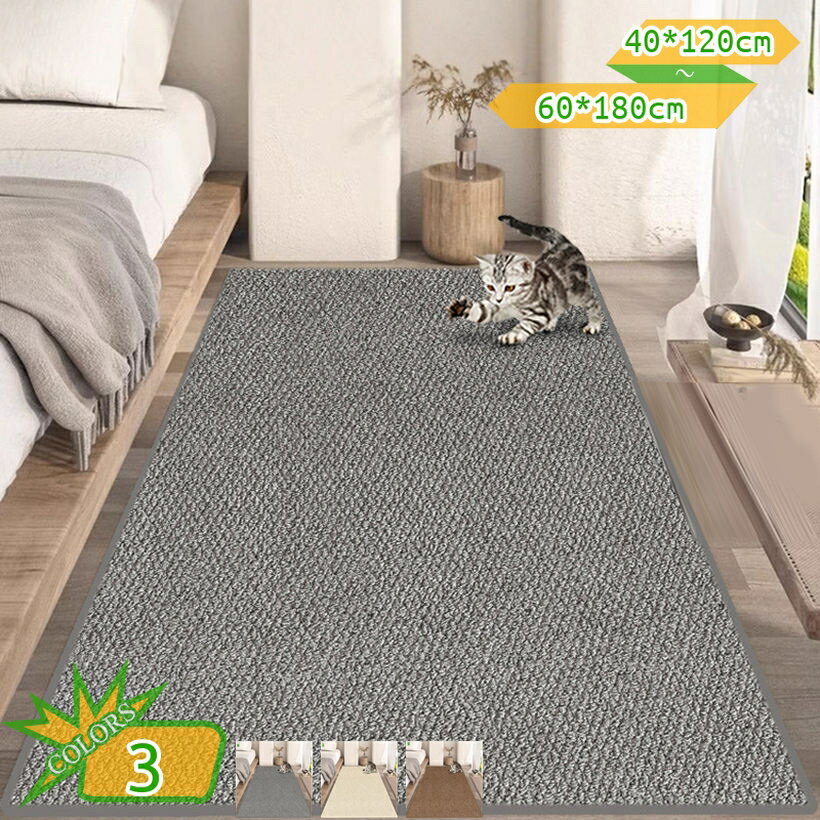 ペット専用 ジュートカーペット 滑りにくい加工 抗菌 消臭 ソファー横 大型犬対応 撥水加工 冬用保温 爪防止 簡単掃除 通年使用 和洋室兼用 北欧風 傷つきにくい 吸収性 オールシーズン 軽量 ラグマット 北欧 無地調 takushistore