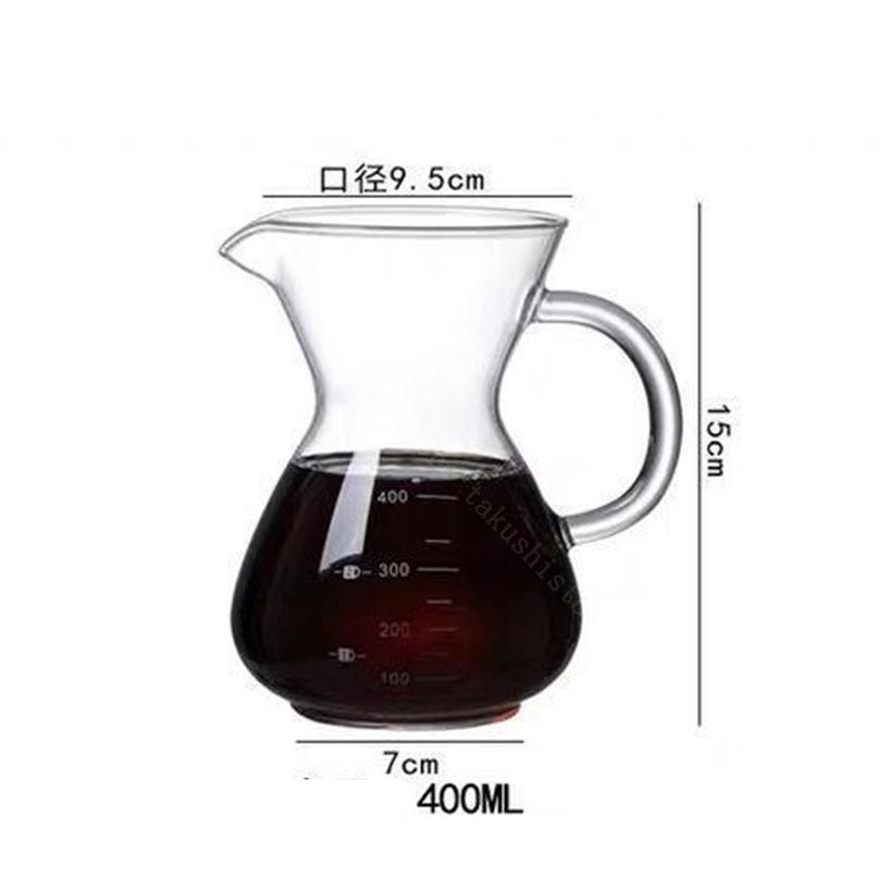 500円OFFクーポン ティーポット 耐熱ガラス 目盛付き コーヒーポット コーヒーサー...