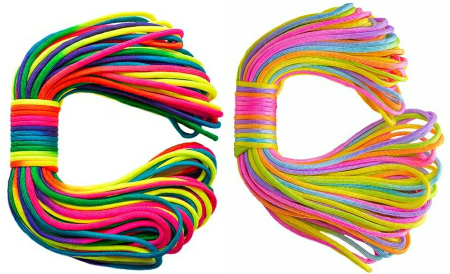 ◆ 虹色 七色 レインボー パラコード 4mm 30m カラフル きれい な ひも テント ロープ ガイ ロープ 7芯 耐荷重 250kg キャンプ アウトドア サバイバル キーホルダー ブレスレット ペット の 首輪 に 送料無料 ◆通販格安セール情報 楽天 通販