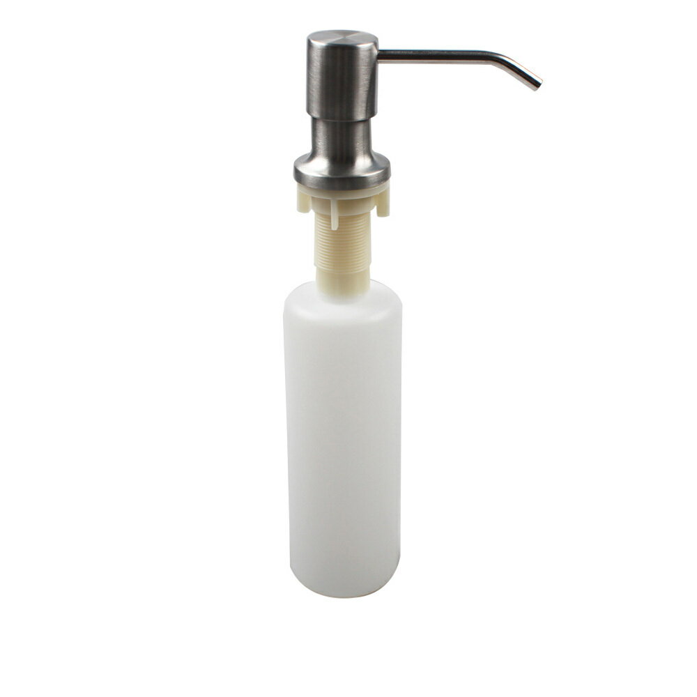 Talea 350ml キッチン浴室石鹸ディストリビューターですステンレス製引糸ニッケルポンプ+PVCプラスチックボトル 埋め込みディスペンサーQS700C001