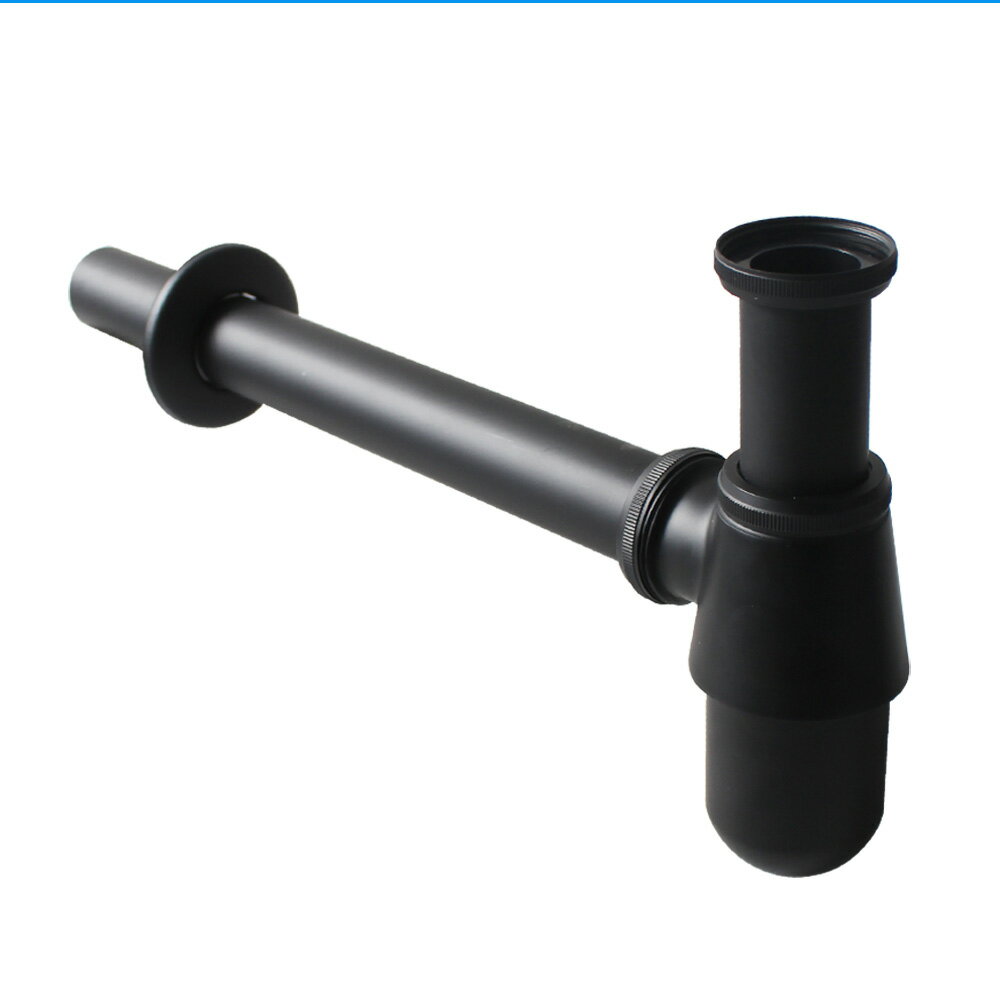 Rakuten - Talea 銅の黒めっき 洗面台シンク 排水管 Pトラップキット排水キット 壁の排水口 GN111C001