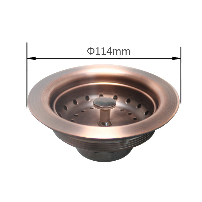 Rakuten - 114MM ステンレス製流し排水栓 目詰まり防止 排水トラップ 排水用備品 銅メッキ XK136C037