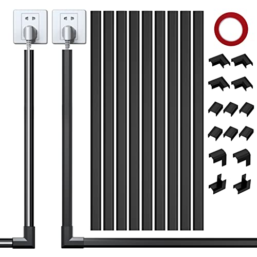 Suke 配線カバー 配線モール 配線隠しカバー コードプロテクター ケーブルカバー ケーブルモール 電線ケーブルカバー ケー インストー..