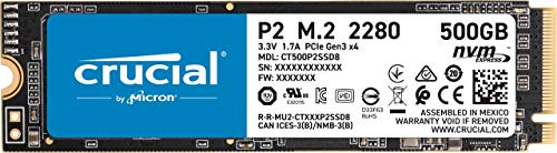 Crucial 3D NAND NVMe PCIe M.2 SSD Up to 2400MB/s - CT500P2SSD8